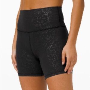 Lululemon Align High Rise Shorts 6”. Speckle Embossed Black